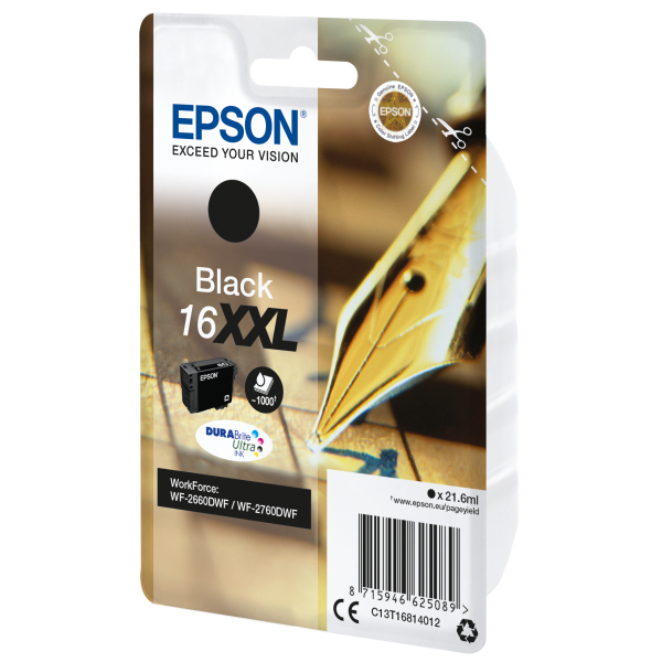 Epson Cartuccia Penna e cruciverba Nero Inchiostri DURABrite Ultra 16XXL [C13T16814012]