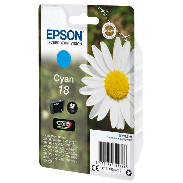 Epson Cartucho Daisy Daisy Cian Claria Home 18 Tintas [C13T18024012]