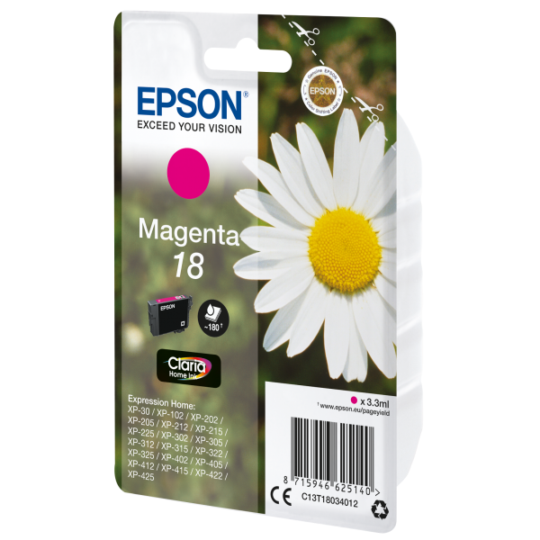 Epson Daisy Cartuccia Margherita Magenta Inchiostri Claria Home 18 [C13T18034012]