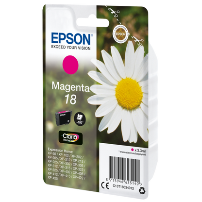 Epson Daisy Cartuccia Margherita Magenta Inchiostri Claria Home 18 [C13T18034012]