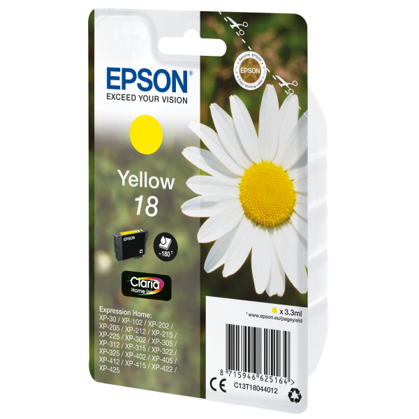 Epson Daisy Daisy Yellow Cartridge Claria Home 18 Inks [C13T18044012]