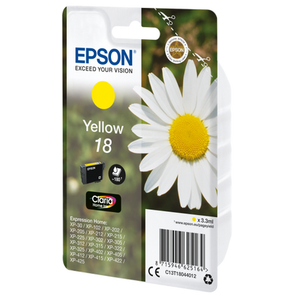 Epson Daisy Daisy Yellow Cartridge Claria Home 18 Inks [C13T18044012]