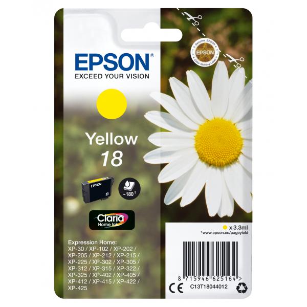 Epson Daisy Daisy Yellow Cartridge Claria Home 18 Inks [C13T18044012]