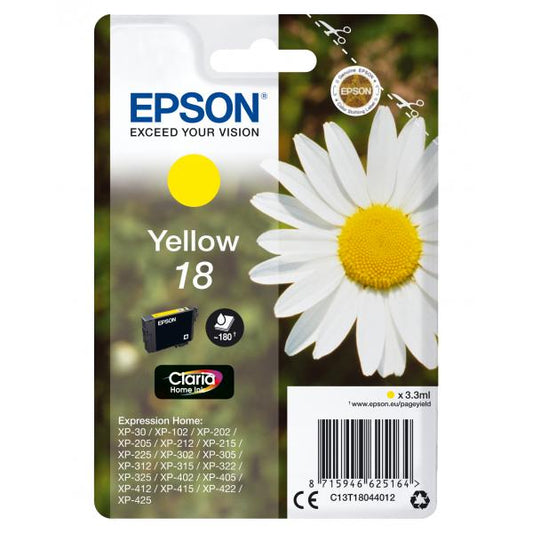 Epson Daisy Cartuccia Margherita Giallo Inchiostri Claria Home 18 [C13T18044012]