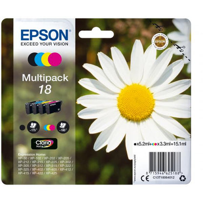 Epson Daisy Multipack Margherita 4 colori Inchiostri Claria Home 18 [C13T18064012]