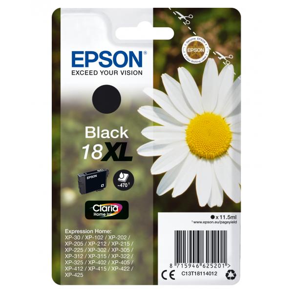 CARRITO DE TINTA EPSON NEGRO XL PARA XP-102/202/205/302/305/402 SERIE DAISY [C13T18114012]