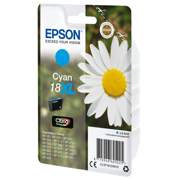 Cartucho Epson Daisy Daisy Cian Tintas Claria Home 18XL [C13T18124012]