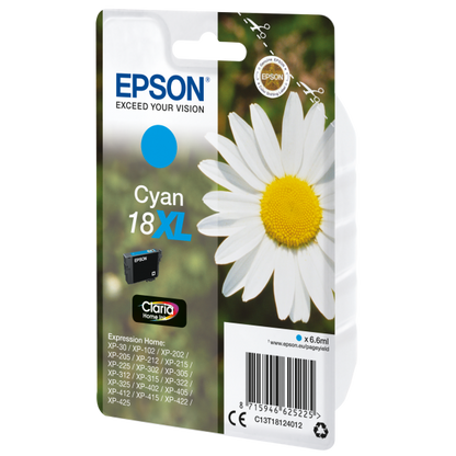 Cartucho Epson Daisy Daisy Cian Tintas Claria Home 18XL [C13T18124012]