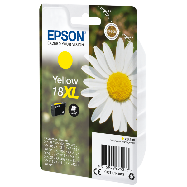 EPSON CART INK GIALLO XL PER XP-102/202/205/302/305/402 SERIE MARGHERITA [C13T18144012]