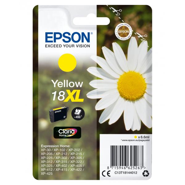 EPSON CART INK GIALLO XL PER XP-102/202/205/302/305/402 SERIE MARGHERITA [C13T18144012]