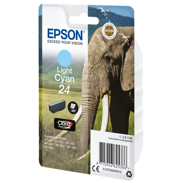 Epson Elephant Cartridge Light Cyan [C13T24254012]