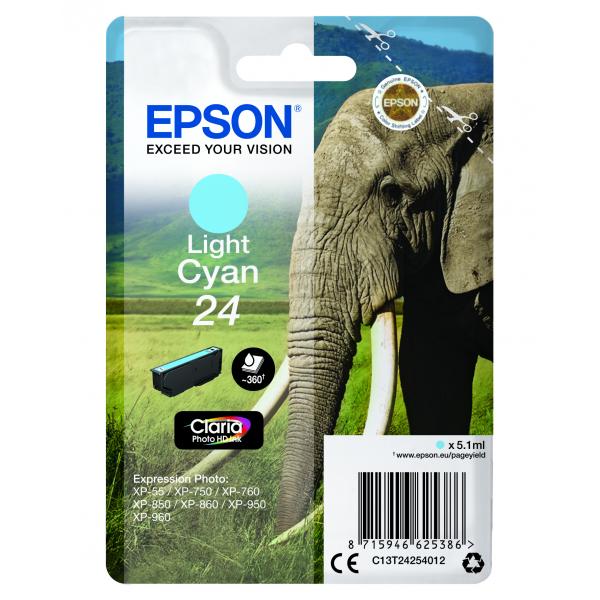 Epson Elephant Cartuccia Ciano-chiaro [C13T24254012]