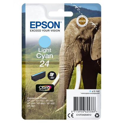 Epson Elephant Cartuccia Ciano-chiaro [C13T24254012]