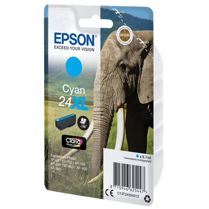 Epson Elephant Cartuccia Ciano XL [C13T24324012]