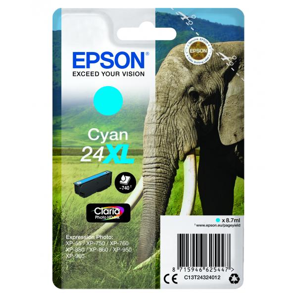 Epson Elephant Cartridge Cyan XL [C13T24324012]