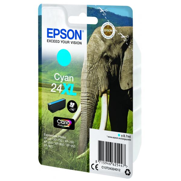 Epson Elephant Cartridge Cyan XL [C13T24324012]