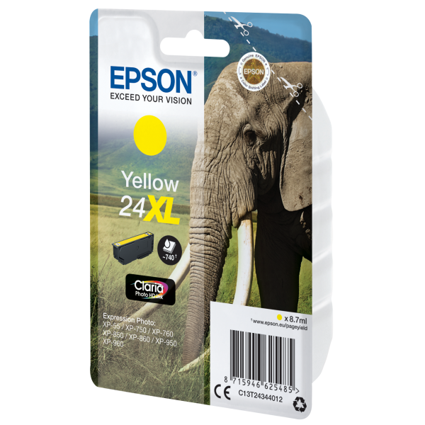 Epson Elephant Cartuccia Giallo XL [C13T24344012]