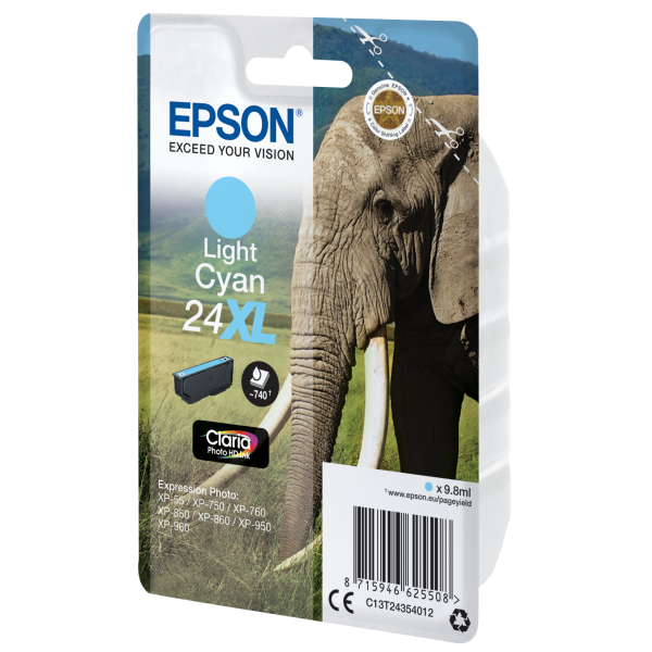 Cartucho Epson Elephant Cian Claro XL [C13T24354012]