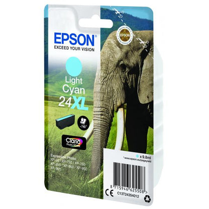 Epson Elephant Cartuccia Ciano chiaro XL [C13T24354012]