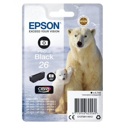 Epson Polar bear Black photo cartridge [C13T26114012]