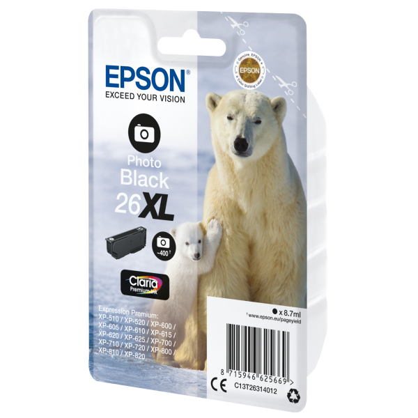 Epson Polar bear Cartuccia Nero-foto XL [C13T26314012]