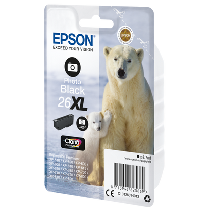 Epson Polar bear Cartuccia Nero-foto XL [C13T26314012]