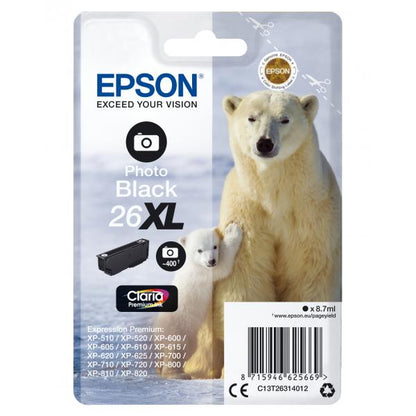 Epson Polar bear Cartuccia Nero-foto XL [C13T26314012]