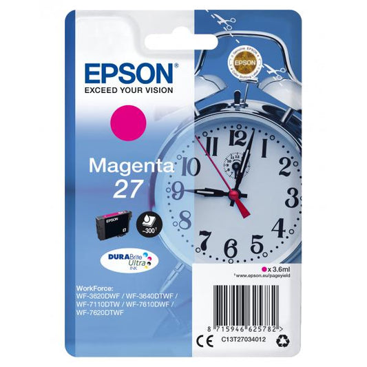 Epson Alarm clock Cartuccia Sveglia Magenta Inchiostri DURABrite Ultra 27 [C13T27034012]