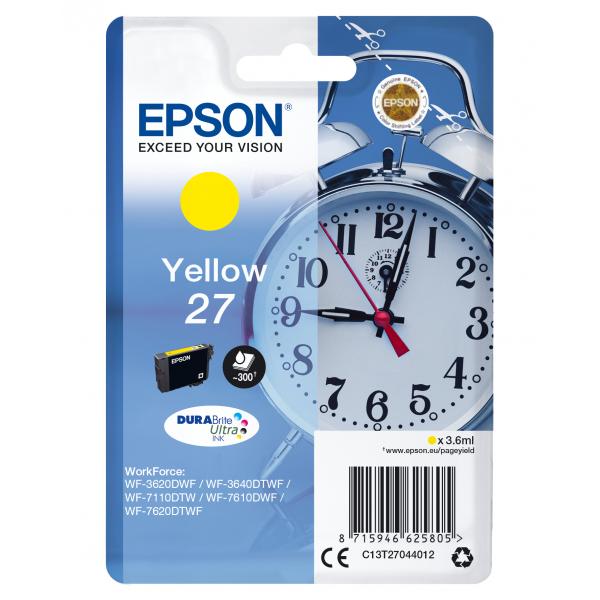 Epson Alarm clock Cartuccia Sveglia Giallo Inchiostri DURABrite Ultra 27 [C13T27044012]