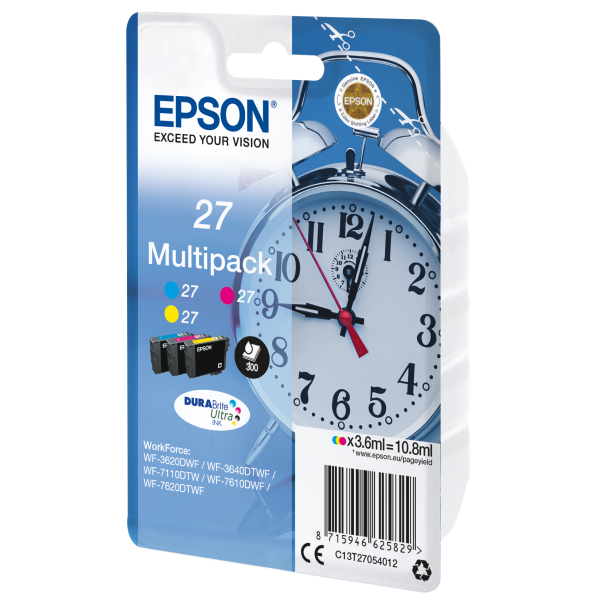 Epson Alarm clock Multipack Sveglia 3 colori Inchiostri DURABrite Ultra 27 [C13T27054012]