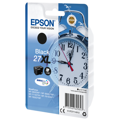 Epson Alarm clock Cartuccia Sveglia Nero Inchiostri DURABrite Ultra 27XL [C13T27114012]