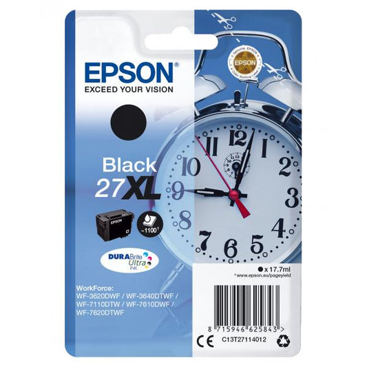 Epson Alarm clock Cartuccia Sveglia Nero Inchiostri DURABrite Ultra 27XL [C13T27114012]