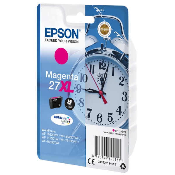 Epson Alarm clock Cartuccia Sveglia Magenta Inchiostri DURABrite Ultra 27XL [C13T27134022]