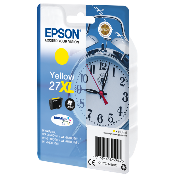 Epson Despertador Cartucho Despertador Amarillo Tinta DURABrite Ultra 27XL [C13T27144012]