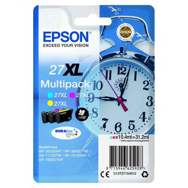 EPSON CARD. INK MULTIPACK COLOR XL YELLOW + CYAN + MAGENTA FOR WF-3620/3640/7110/7610/7620 CUTE SERIES [C13T27154012]