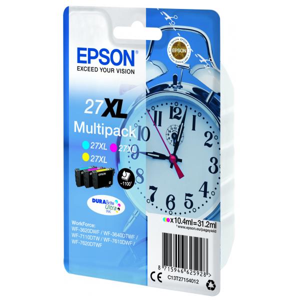 Epson Alarm clock Multipack Sveglia 3 colori Inchiostri DURABrite Ultra 27XL [C13T27154012]