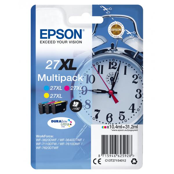 EPSON CARD. INK MULTIPACK COLOR XL YELLOW + CYAN + MAGENTA FOR WF-3620/3640/7110/7610/7620 CUTE SERIES [C13T27154012]