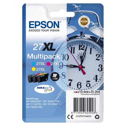 EPSON CART. INK MULTIPACK COLORE XL GIALLO + CIANO + MAGENTA PER WF-3620/3640/7110/7610/7620 SERIE SVEGLIA [C13T27154012]