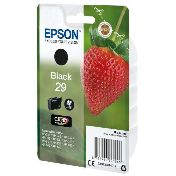 TARJETA EPSON. TINTA NEGRA SERIE FRESA [C13T29814012]