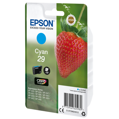 Epson Strawberry Cartridge Strawberries Cyan Claria Home 29 Inks [C13T29824012]