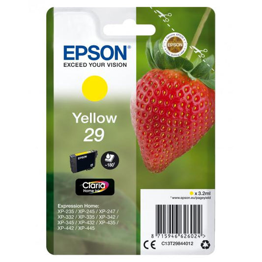 Epson Strawberry Cartridge Strawberries Yellow Claria Home 29 Inks [C13T29844012]