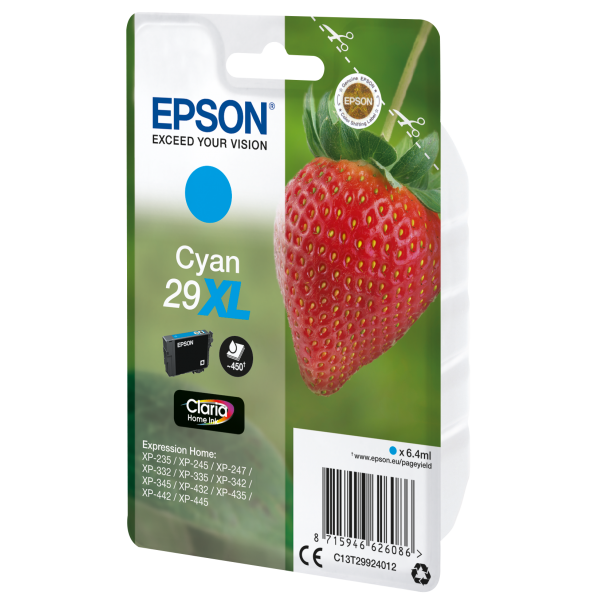 Epson Strawberry Cartuccia Fragole Ciano Inchiostri Claria Home 29XL [C13T29924012]