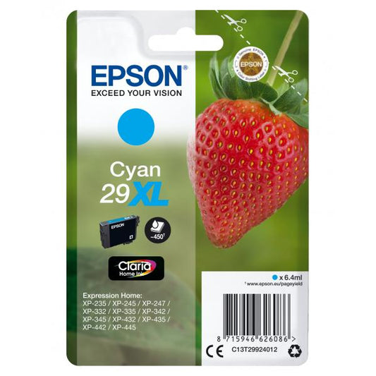 Epson Strawberry Cartuccia Fragole Ciano Inchiostri Claria Home 29XL [C13T29924012]