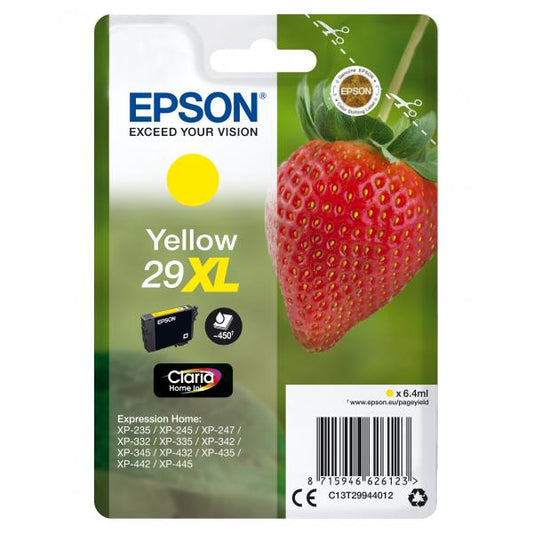 Epson Strawberry Cartridge Strawberries Yellow Claria Home 29XL Ink [C13T29944012]