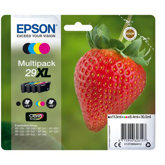 Epson Strawberry Multipack Fragole 4 colori Inchiostri Claria Home 29XL [C13T29964012]