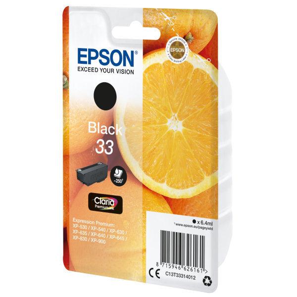 Epson Oranges Black T33 Claria Premium Cartridge [C13T33314012]