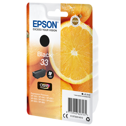 Epson Oranges Black T33 Claria Premium Cartridge [C13T33314012]