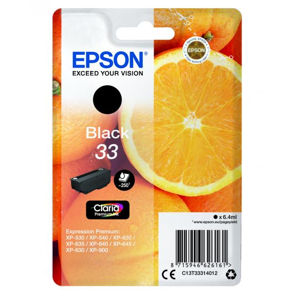 Epson Oranges Black T33 Claria Premium Cartridge [C13T33314012]