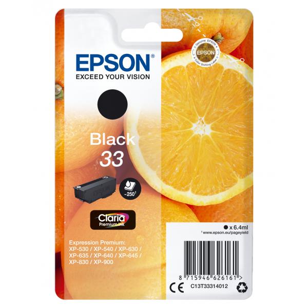 Epson Oranges Black T33 Claria Premium Cartridge [C13T33314012]