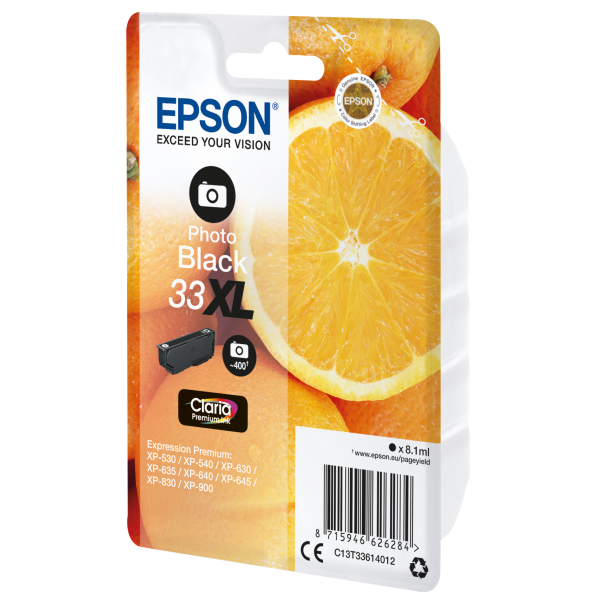 Epson Oranges Black Photo Cartridge T33XL Claria Premium [C13T33614012]